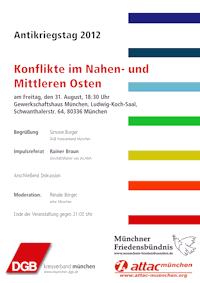 Antikriegstag 2012 München 31.8.2012