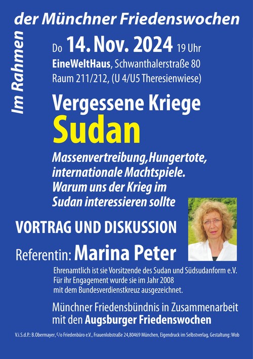 Flyer mit Foto zum Sudan-Abend