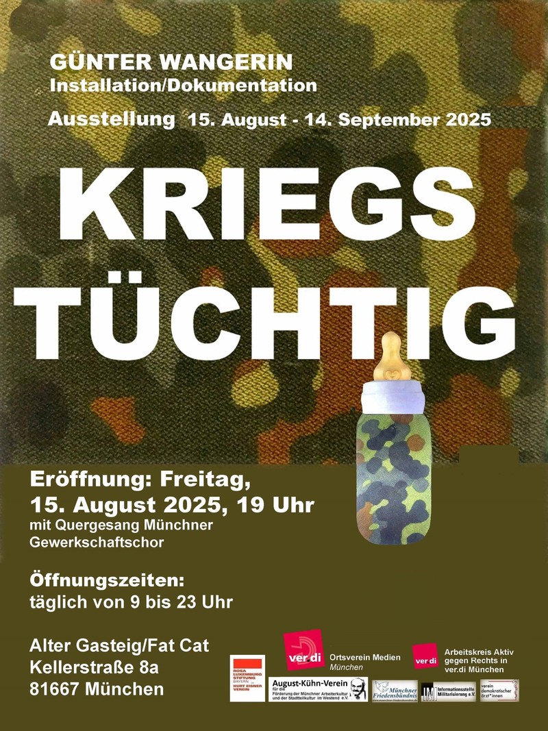 Ausstellung G. Wangerin KRIEGSTÜCHTIG Installation Dokumentation