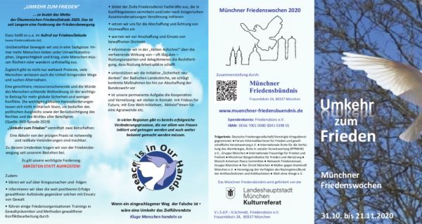 Flyer Friedenswochen 2020